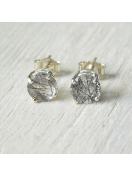 Rutile quartz earrings