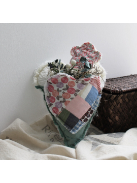 Large Quilted  Double Hanging Heart,/Peg Hanger/Bowl Filler/Farmhouse Decor Large Quilted  Double Hanging Heart,/Peg Hanger/Bowl Filler/Farmhouse Decor