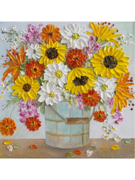 Sunflower painting, fall decor