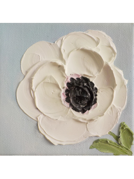 White Anemone Flower Painting