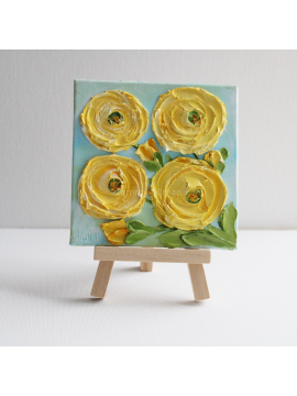 ranunculus painting with easel