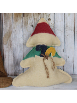 Vintage Pendleton Wool Blanket Tree and Candy Cane Pillow