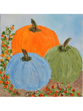 Pumpkin Oil Impasto Painting