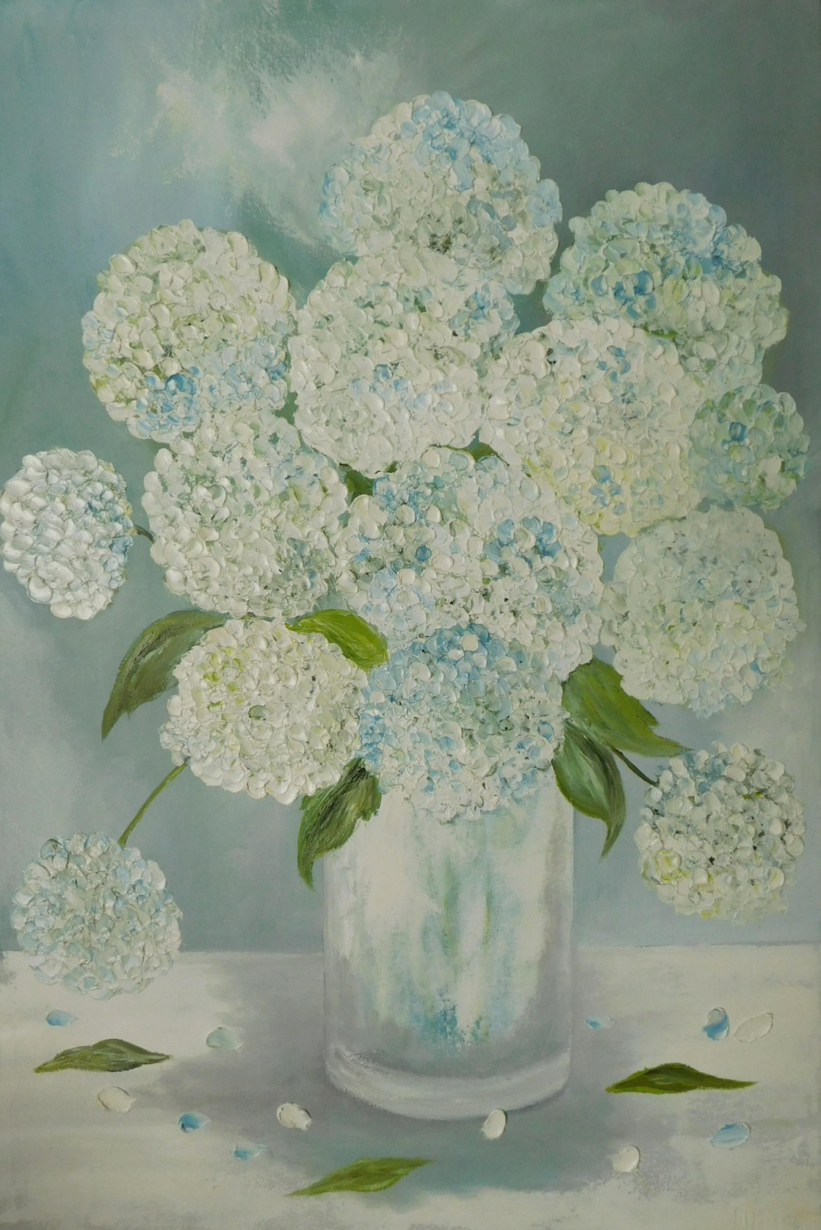 Hydrangea Painting Original Hydrangea Painting Custom Hydrangea