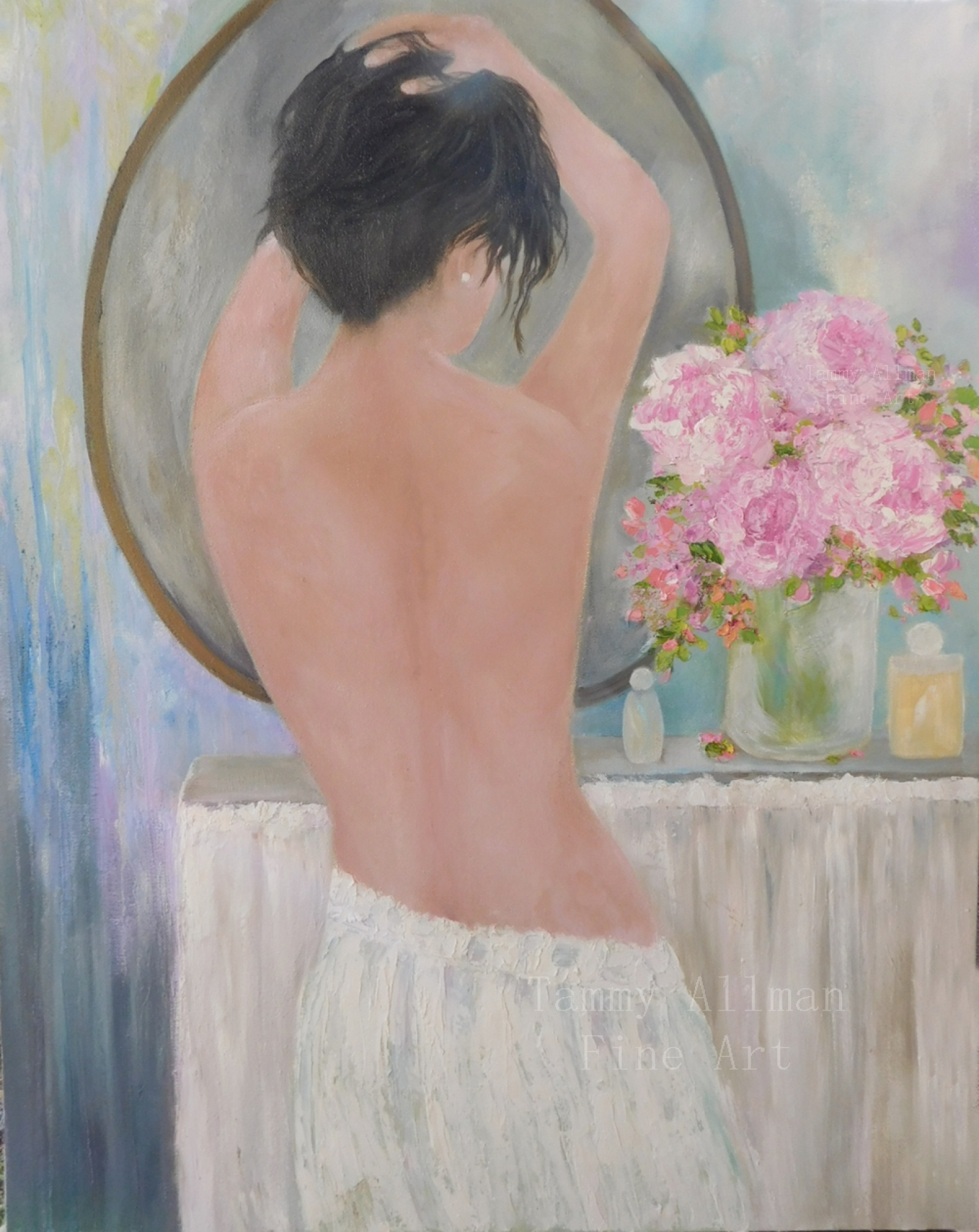 Morning Dressing Room Artist Tammy Allman Figurative Fine Art