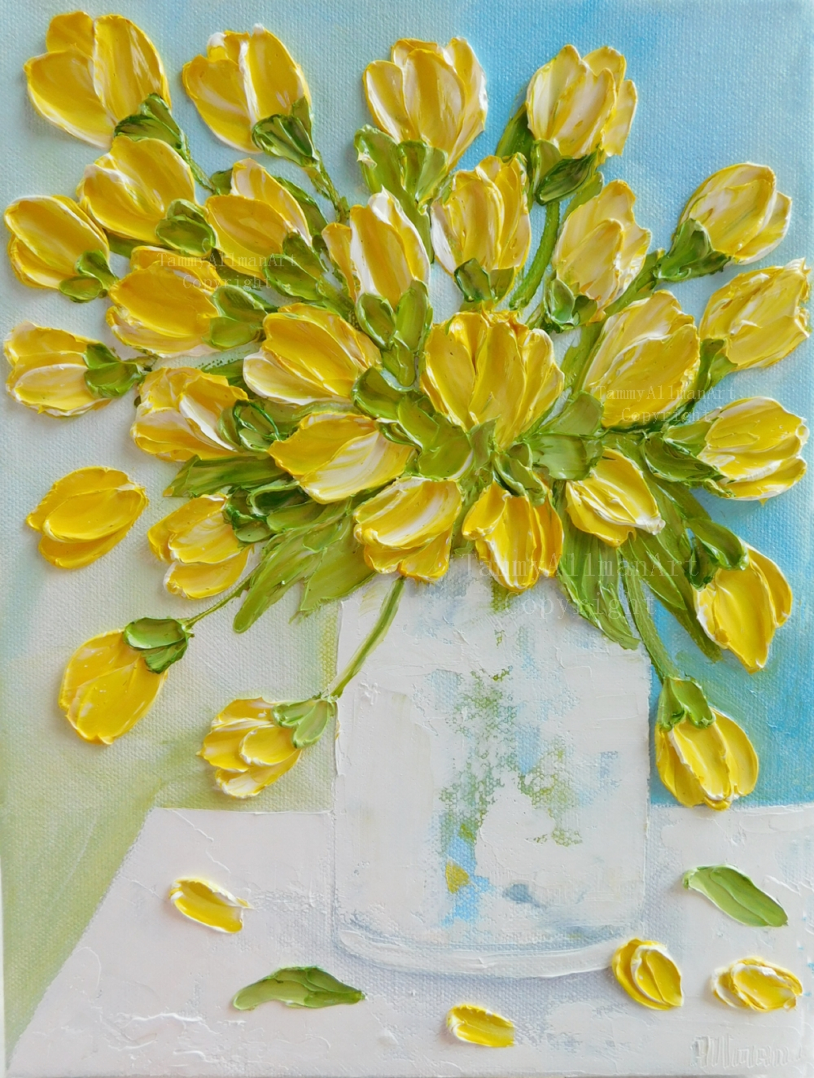 Tulip Oil Impasto Painting Made To Order Painting Custom