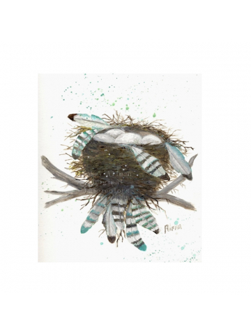 Original Watercolor, Turkey Feathered Nest Original Print,Watercolor Feather Print, Turkey Nest Watercolor, Tribal Watercolor Original Watercolor, Turkey Feathered Nest Original Print,Watercolor Feather Print, Turkey Nest Watercolor, Tribal Watercolor