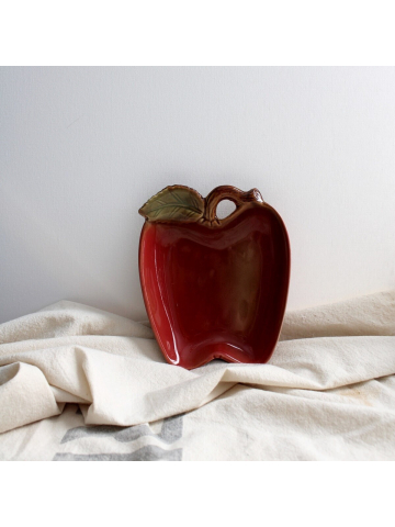 Vintage Apple Ceramic Plate/ Apple Dish/ Farmhouse Decor/ Apple Kitchen