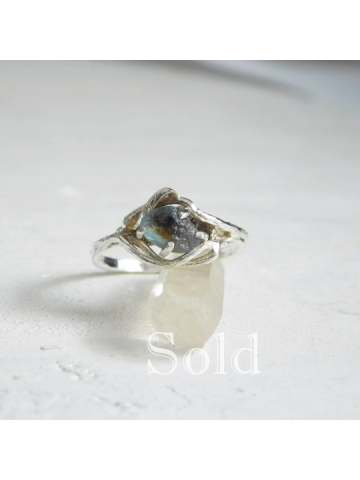 SOLD OUT,Bicolor Blue and Yellow Sapphire Ring, Color Changing Montana Sapphire, "Can be Resized", Promise Ring, September Birthstone ,