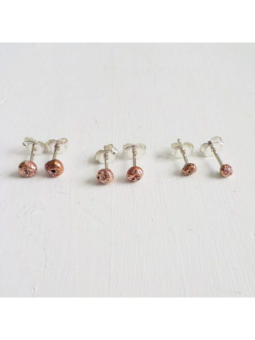 Moon Crater Pure Copper Studs, Ball Studs, Dot Studs, Tiny studs, Cartilage studs Moon Crater Pure Copper Studs, Ball Studs, Dot Studs, Tiny studs, Cartilage studs