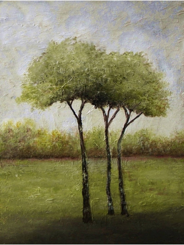 Original Oil Tree Painting, " Summer" Textured Tree Painting, Custom Impasto Tree Painting