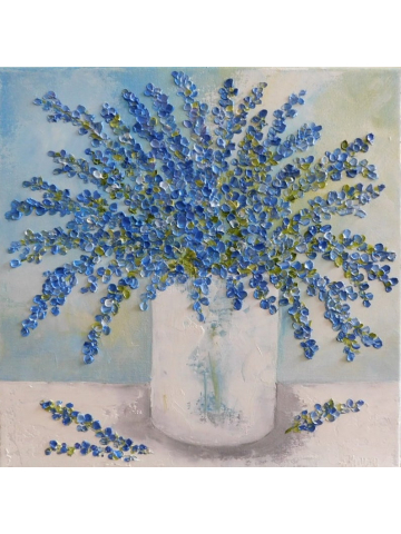 Custom Lavender Oil Impasto Original Painting, Fresh Lavender Still Life  Painting