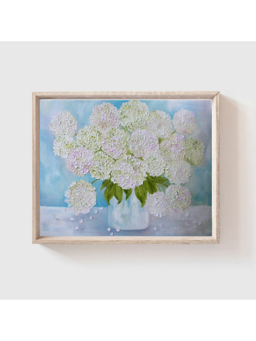 Pastel Hydrangea Original Custom Painting, Home Decor, Nursery,Guest Room