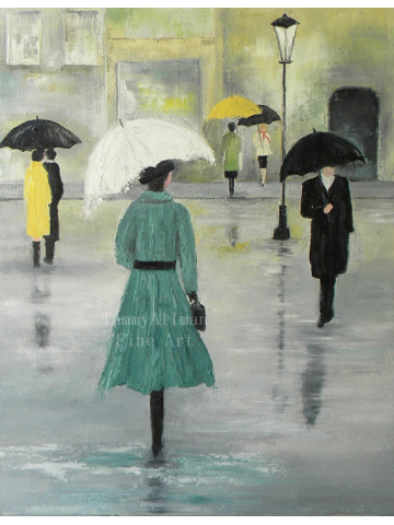 Rainy Day Oil Painting